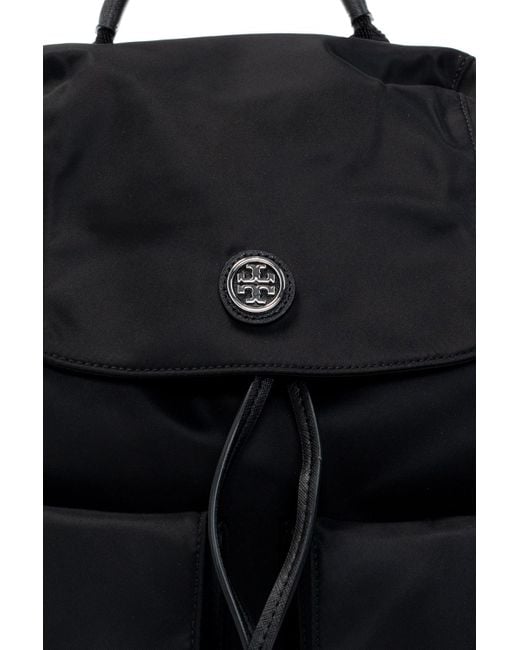 Tory Burch Synthetic Nylon Flap Backpack in Black - Save 24% - Lyst