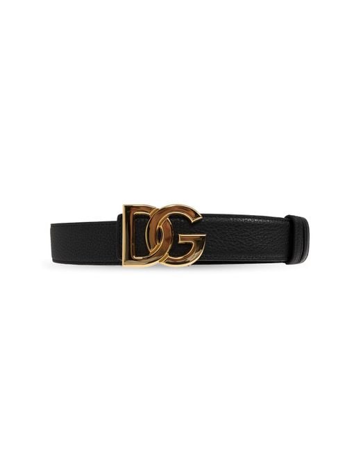 Dolce & Gabbana Black Belt With Logo for men