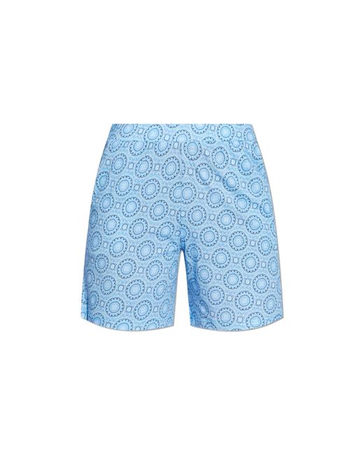 Hanro Blue Patterned Shorts,