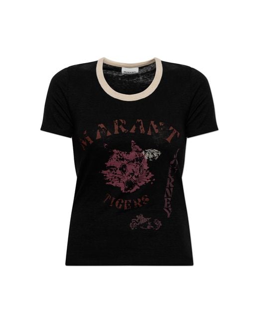 Isabel Marant Black T-Shirt "Kiliann"