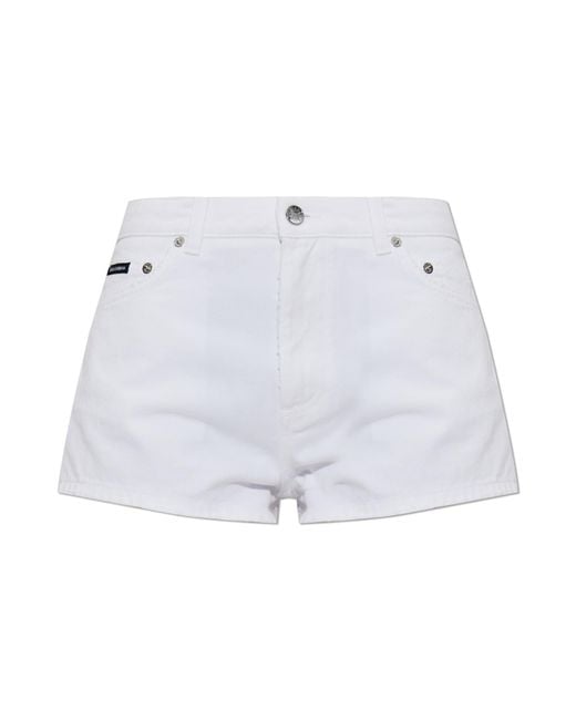Dolce & Gabbana Blue Denim Shorts With A 'Vintage' Effect