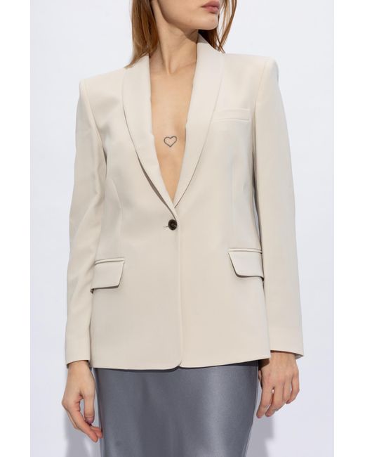 Theory Natural Blazer With Peak Lapels,