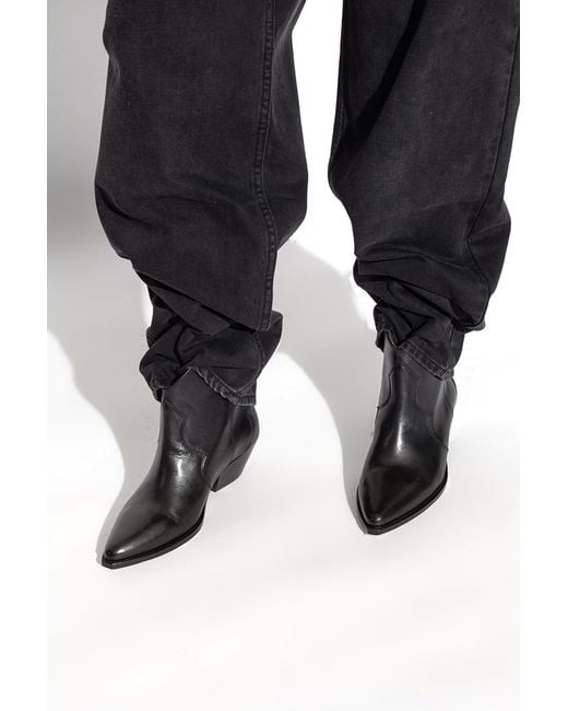 Isabel Marant Black 'Dewina' Heeled Ankle Boots