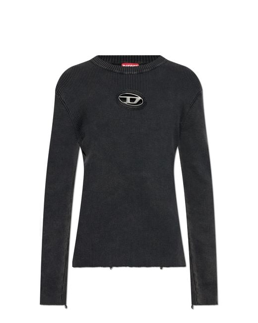 DIESEL Black Sweater K-Darin-D for men