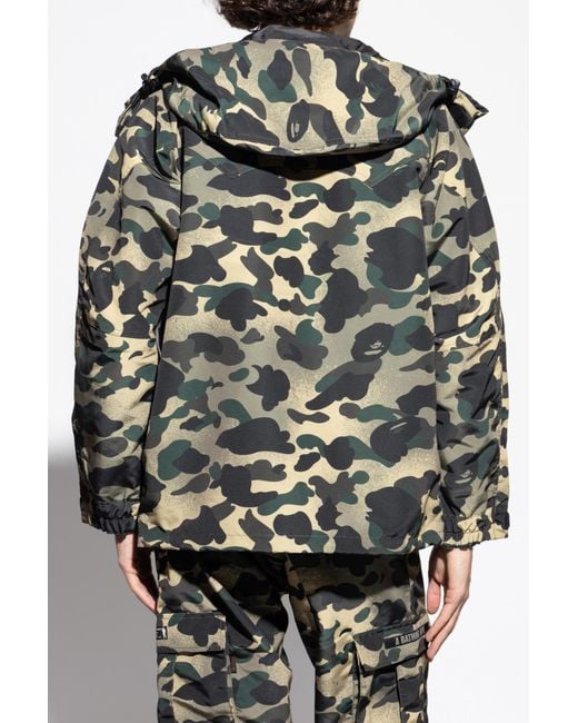 A Bathing Ape Green Jacket With Camouflage Pattern for men