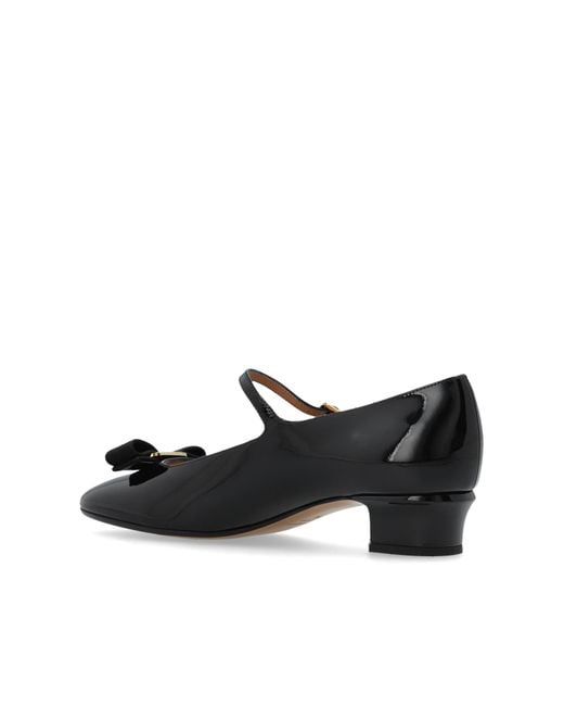 Ferragamo Black Heeled Shoes 'Vally'