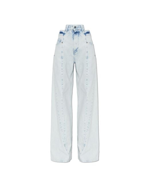 Maison Margiela Blue Wide-Leg Jeans
