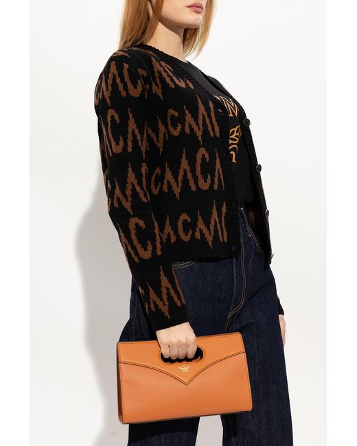 MCM Brown 'Diamond' Shoulder Bag