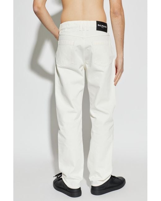Balmain Blue Jeans With Slightly Tapered Legs for men
