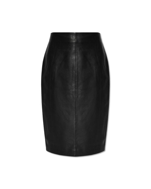 AllSaints Black ‘Lucille’ Leather Skirt