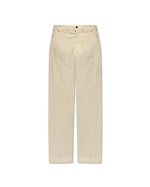 Officine Generale White Trousers 'Greg' for men
