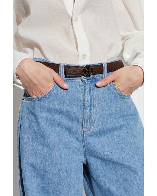 Tory Burch Brown Leather Belt