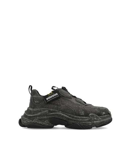 Balenciaga Black 'Triple S' Sports Shoes for men