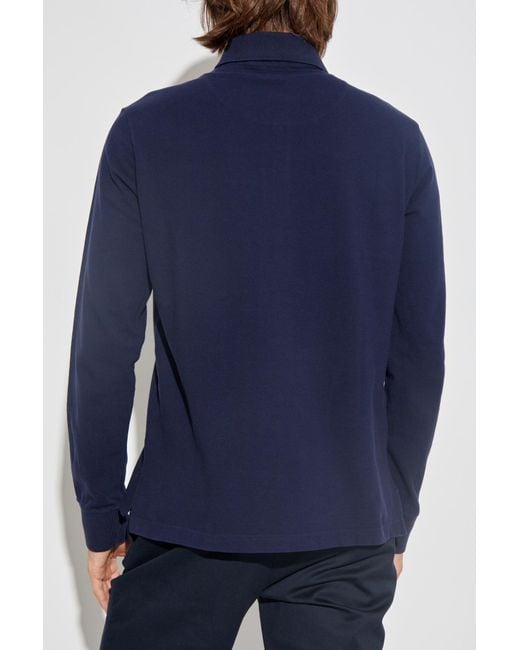 Etro Blue Polo With Logo for men