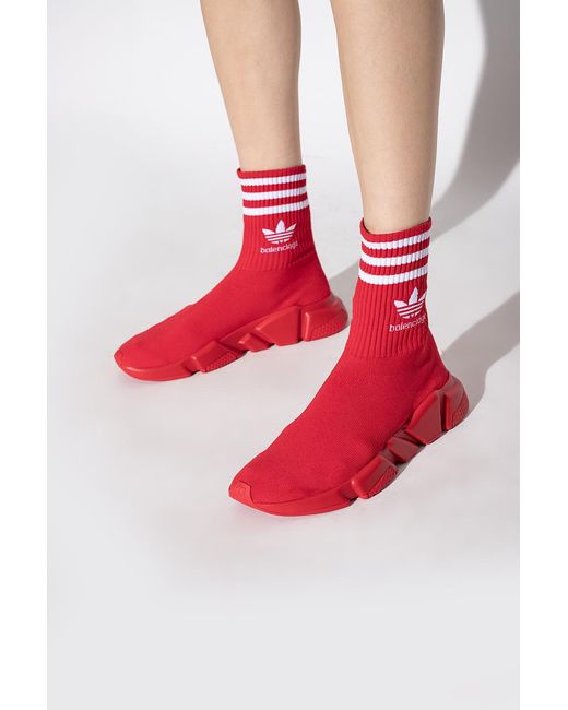 Balenciaga Red X Adidas Speed Trainers for men