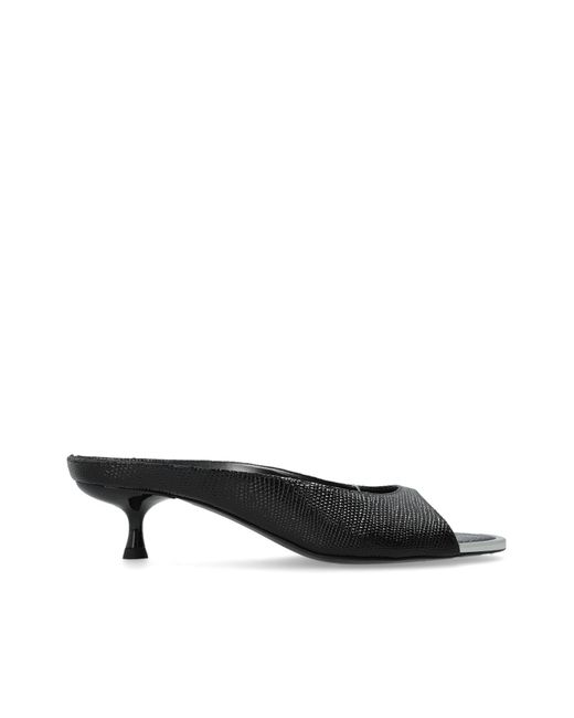 DIESEL Black Heeled Mules 'D-Diams-Sa-40'