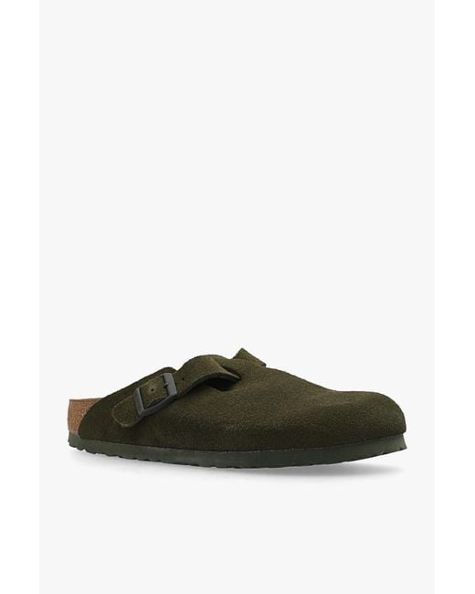 Birkenstock Green 'Boston' Slides