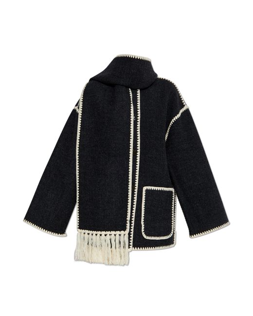 Totême  Black Wool Coat,