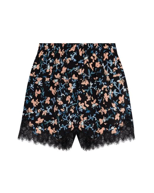 Ulla Johnson Black Silk Shorts "Noella"