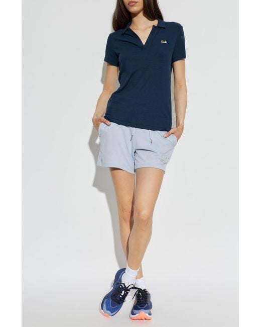 EA7 Blue Logo Sweat Shorts