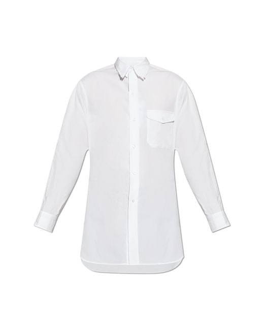 Yohji Yamamoto White Shirt With Pocket for men