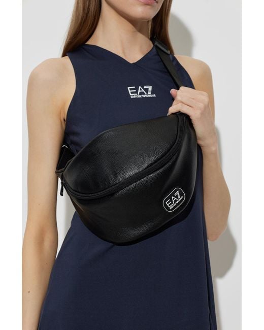EA7 Black Bag With Printed Logo