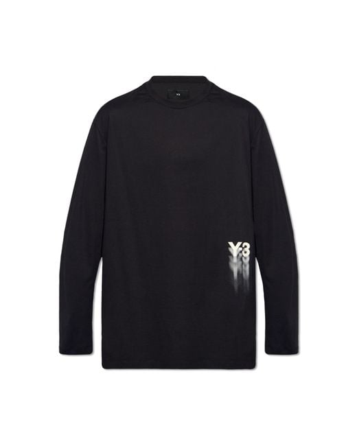 Y-3 Blue T-shirt With Long Sleeves, for men