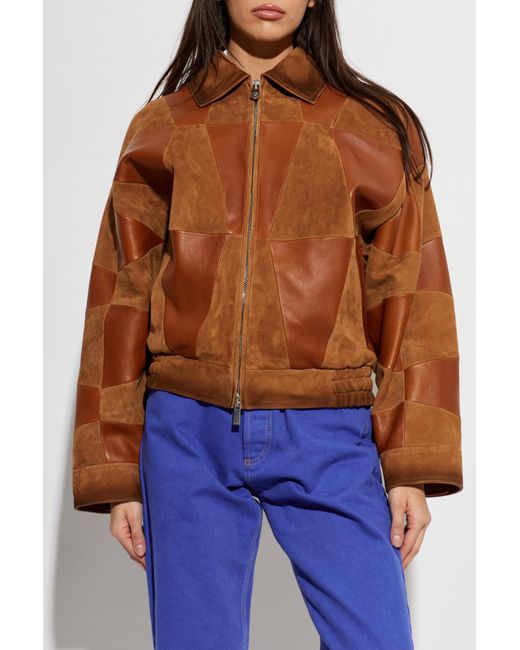 Versace Blue Leather Jacket