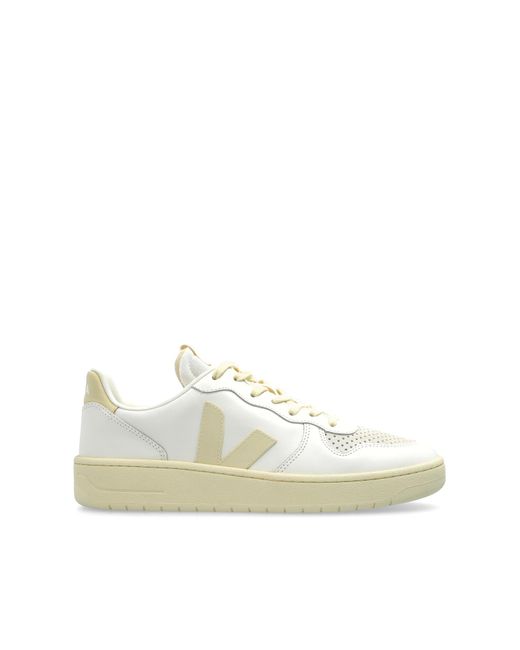 Veja White Sneakers V-10 Prime Leather for men