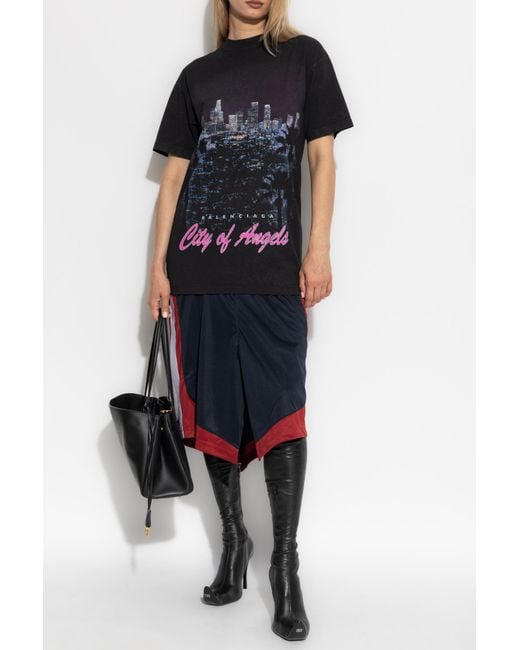 Balenciaga Black Dress With Print