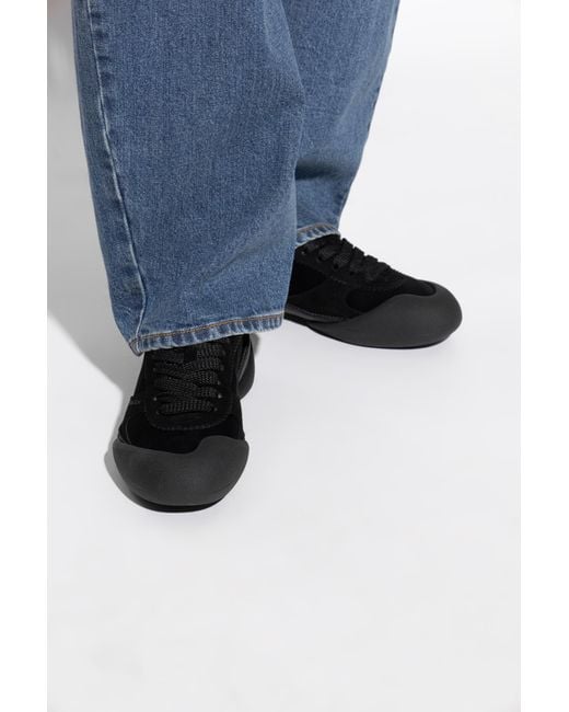 McQueen Black Sports Shoes With Logo