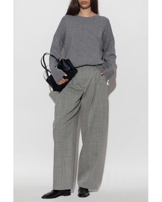 Jil Sander Gray Loose-Fit Cashmere Sweater