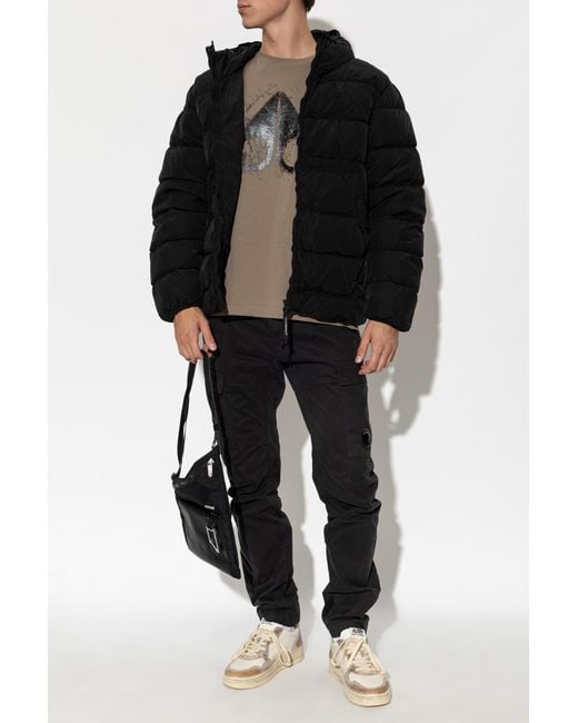 C P Company Black Puffer Jacket for men