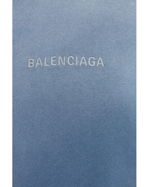 Balenciaga Blue Sweatshirt With Stand-Up Collar for men