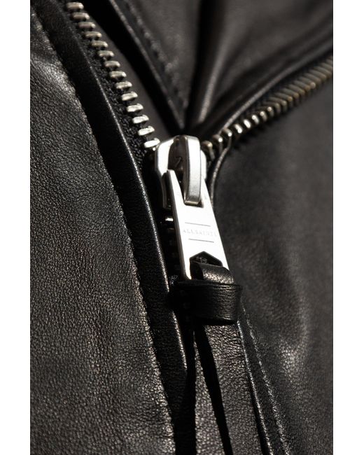 AllSaints Black 'Milo' Biker Jacket for men