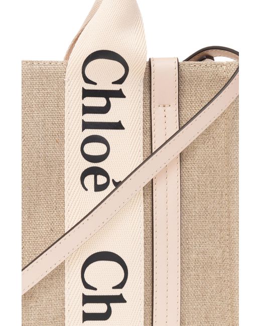 Chloé Natural 'Woody Small' Shoulder Bag