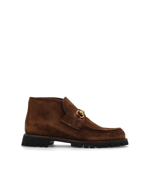 Gucci Brown Suede Ankle Boots