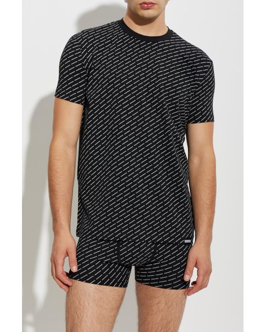 DSquared² Black Set From The 'Underwear' Line: T-Shirt And Boxers for men