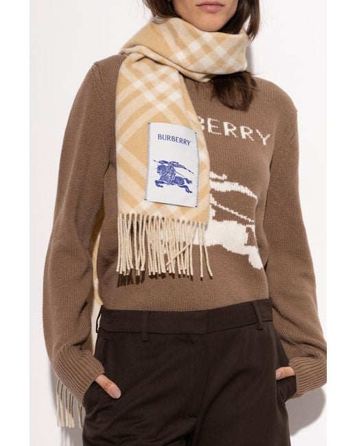Burberry Natural Cashmere Scarf