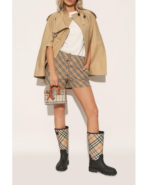 Burberry Black Patterned Wellington Boots
