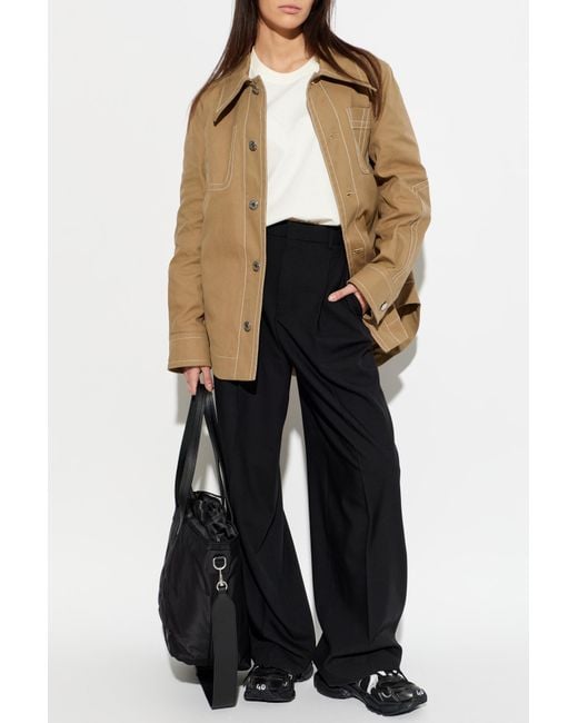 AMI Natural Denim Jacket With Pockets