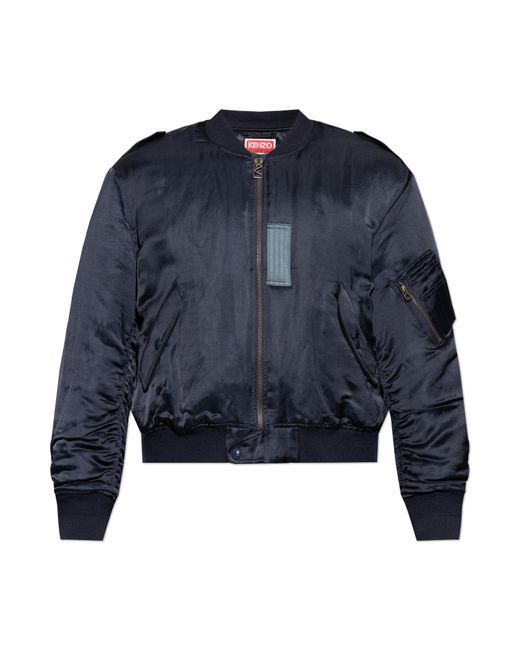 KENZO Blue Insulated 'Bomber' Jacket for men