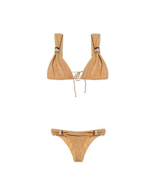 Oseree White Two-Piece Swimsuit