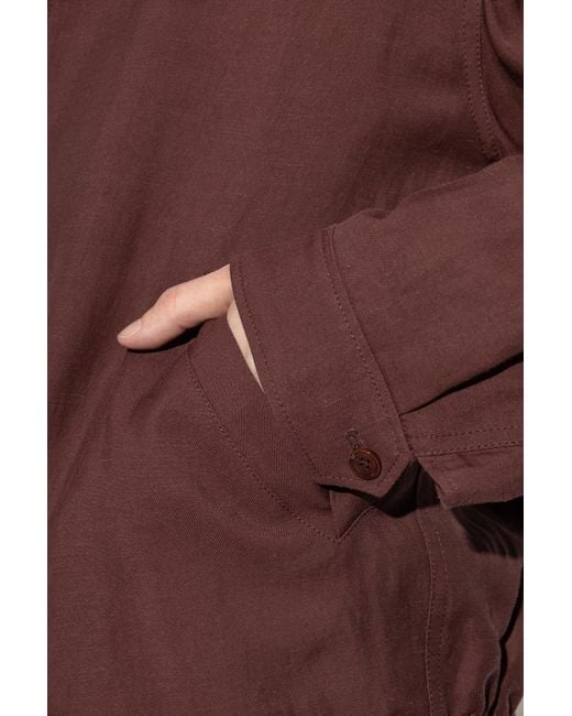 Lemaire Red Jacket With Collar for men