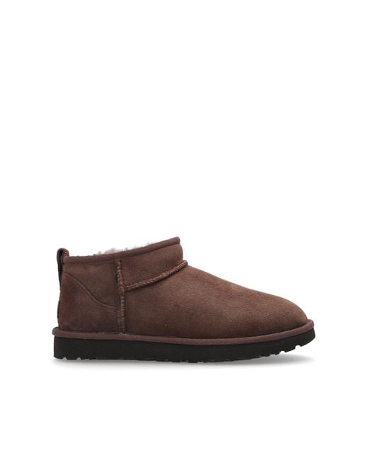 Ugg Brown 'Classic Ultra Mini' Snow Boots