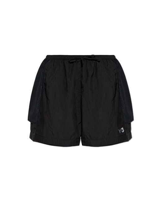 Y-3 Black Shorts With Logo