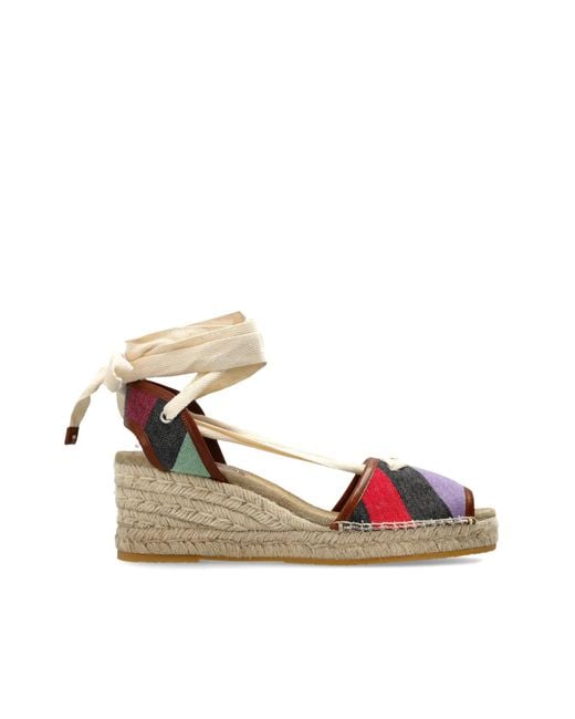 Versace Multicolor Wedge Sandals 'Lola'