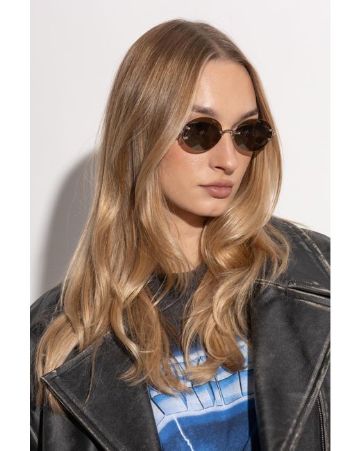 Linda Farrow White Sunglasses