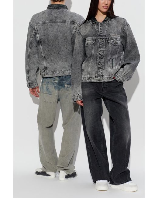 DIESEL Gray Denim Jacket 'D-Denver-