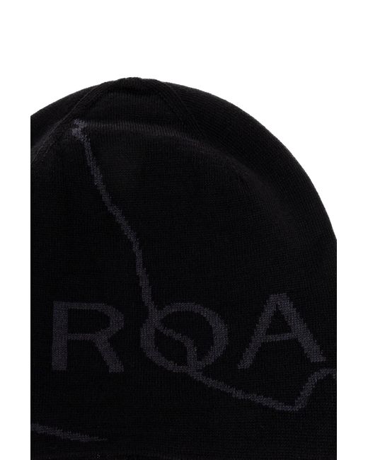 Roa Black Cap With Wool Trim